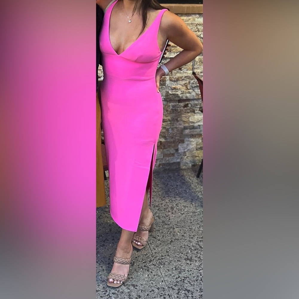 Amanda Uprichard Nelly Pink Bodycon Dress - size small